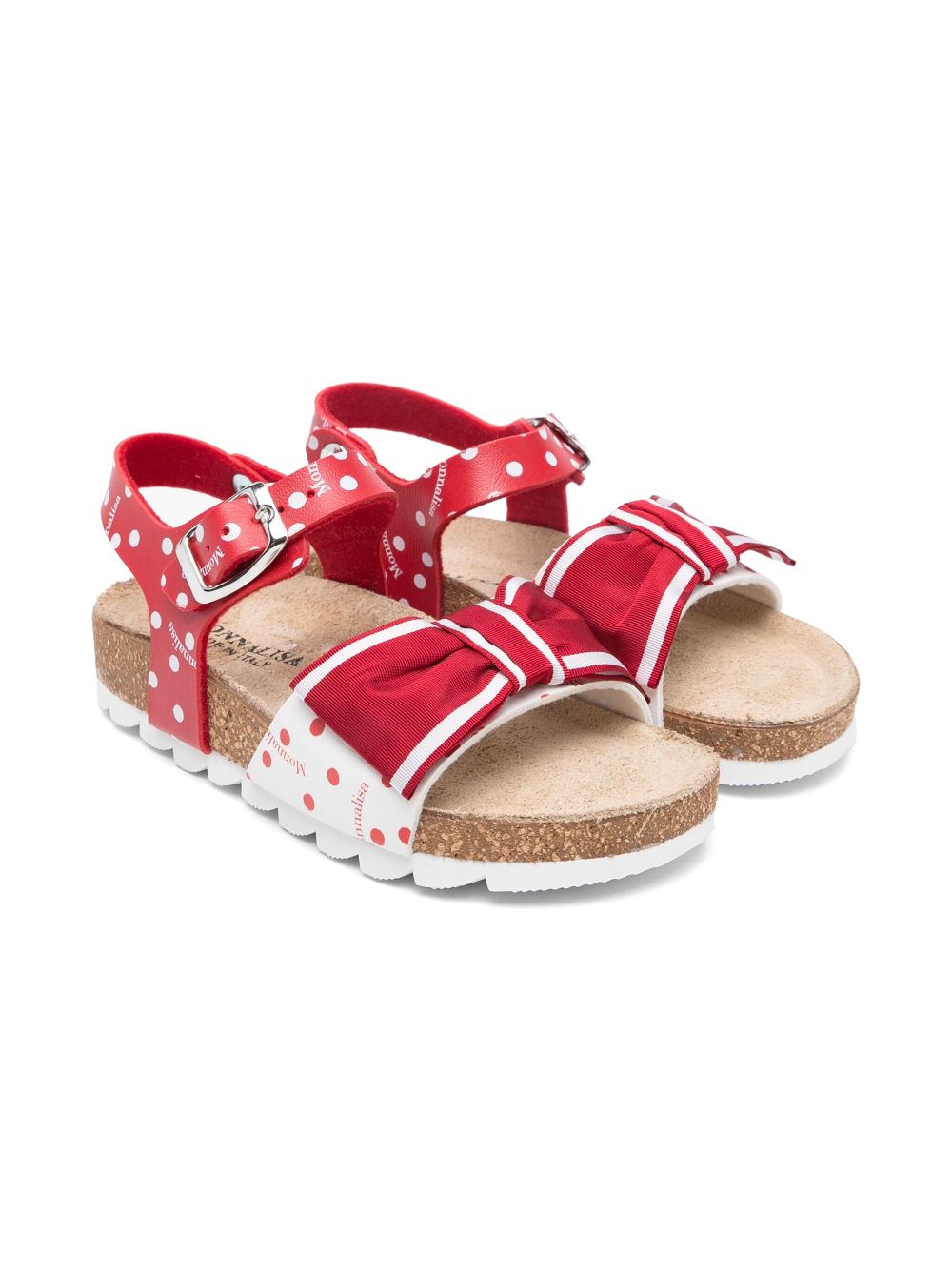 Monnalisa polka-dot sandals Red