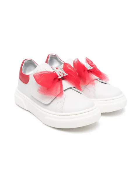 Monnalisa rhinestone-logo sneakers
