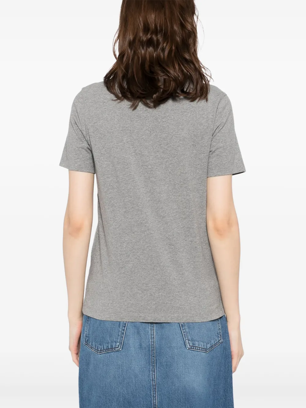 Shop Maison Kitsuné Baby Fox Patch Regular T-shirt In Grey