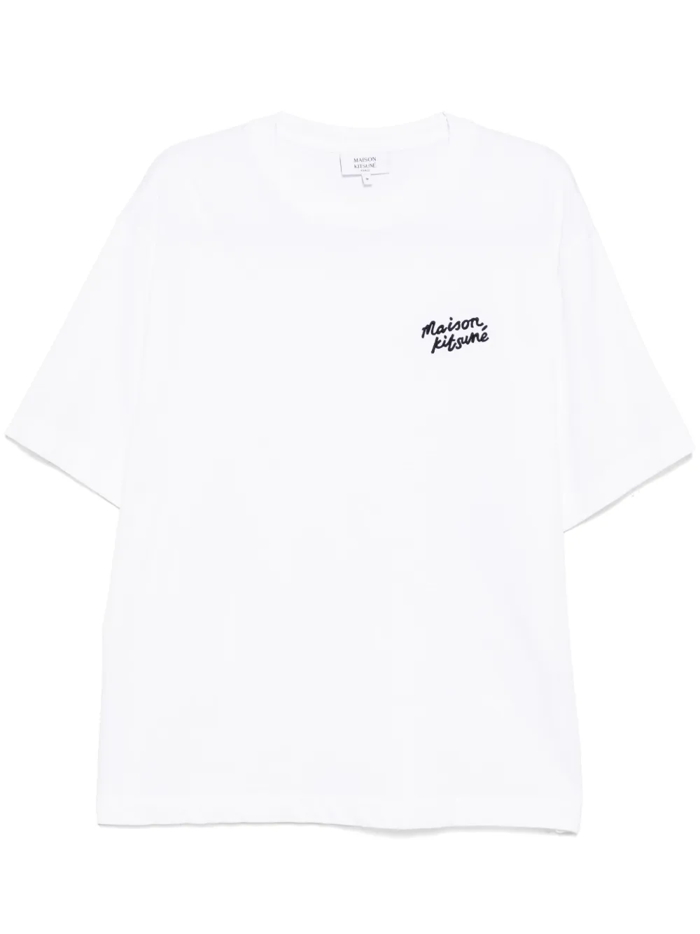 MAISON KITSUNÉ HANDWRITING EMBROIDERED T-SHIRT