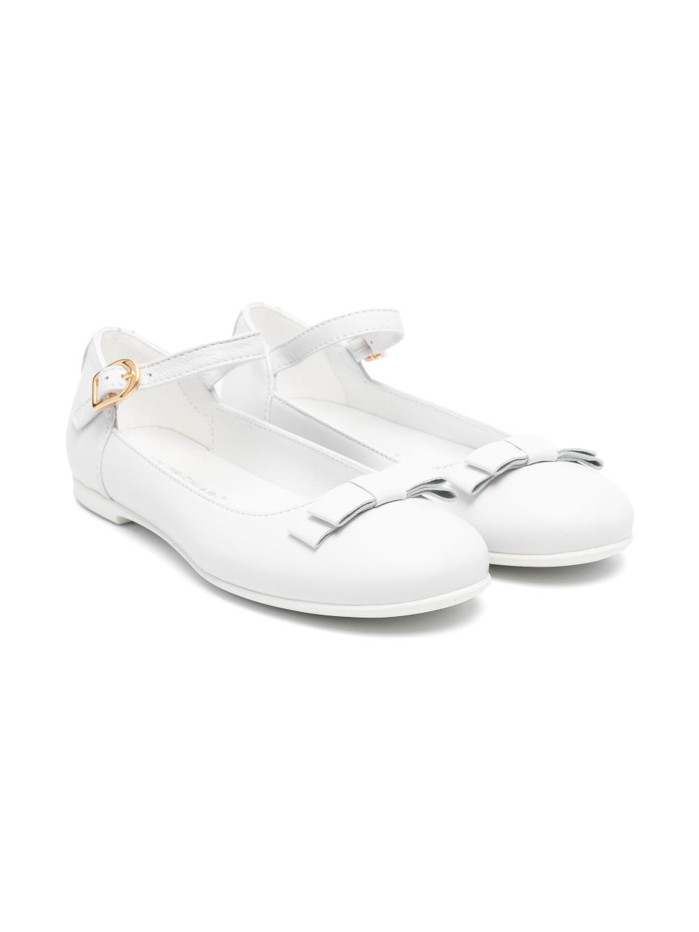 Colorichiari bow-detail ballerinas - White