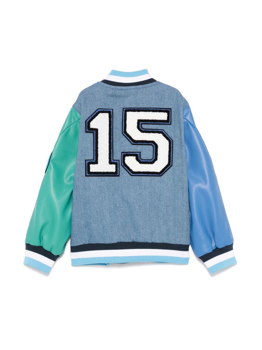 Stella McCartney Kids patch-detail bomber jacket - Blue