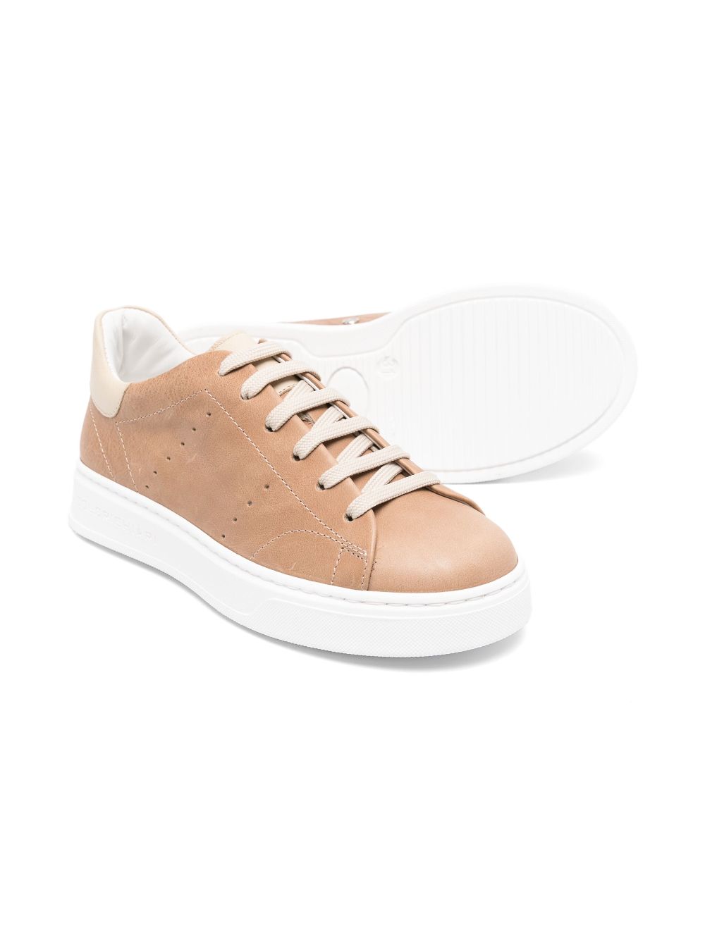 Colorichiari leather sneakers - Brown