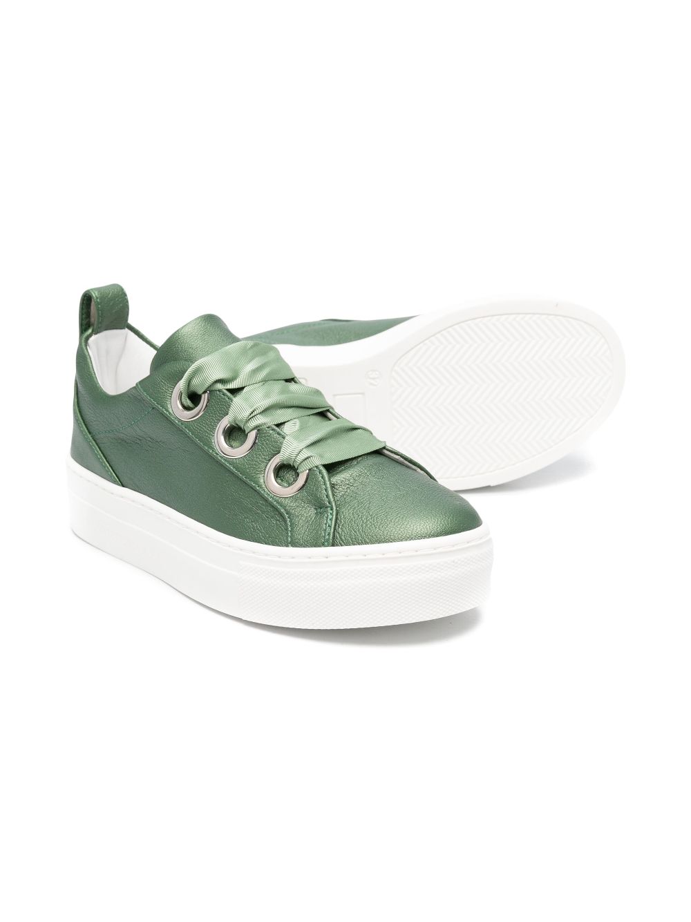 Colorichiari bow-detail sneakers - Green