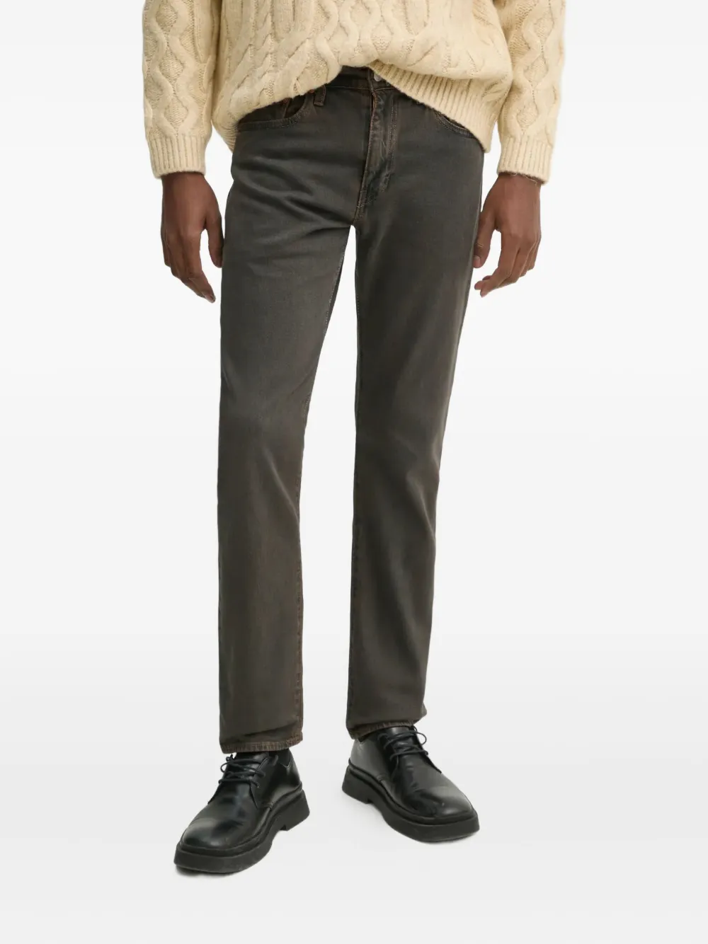 Levi's jean 502 à patch logo | marron | Image 1