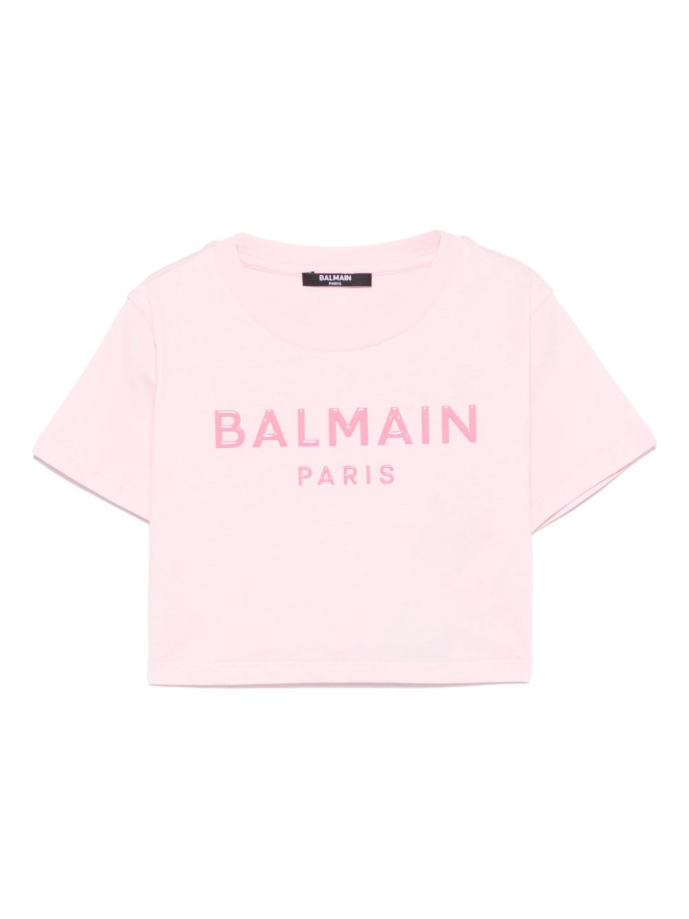 Balmain Kids logo-appliqué T-shirt - Pink