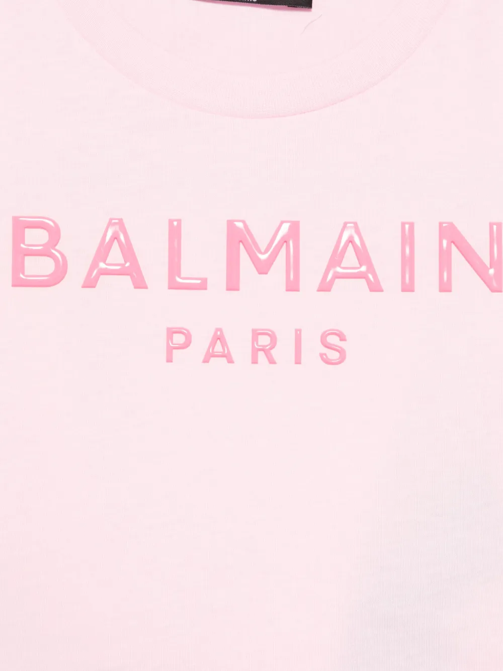 Balmain Kids T-shirt met logopatch Roze