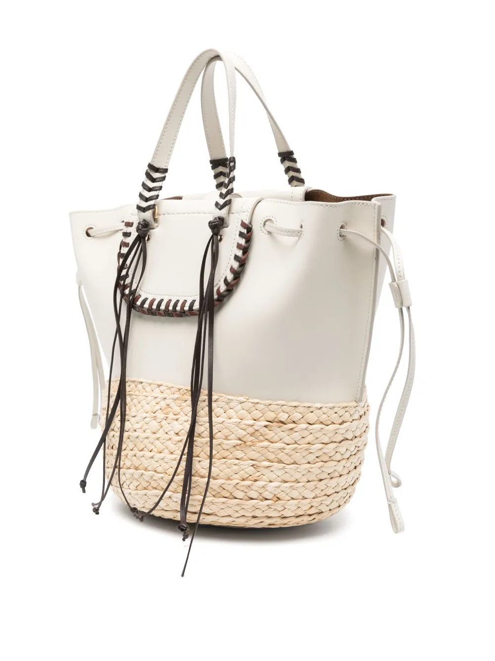 Cuba Lab Bolero Tote In Beige Raffia