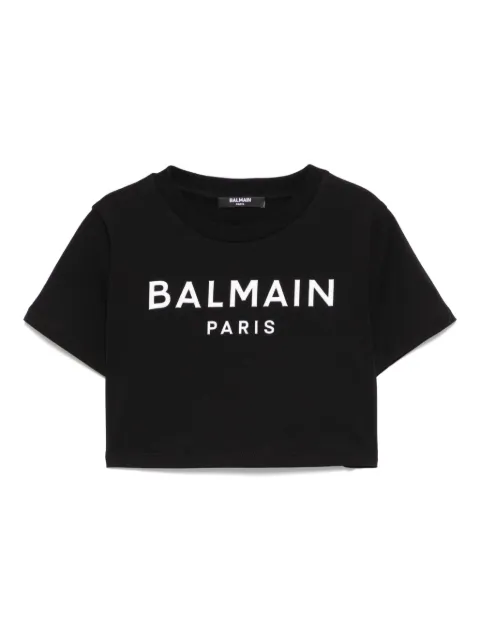 Balmain Kids تيشيرت بأبليكة شعار الماركة