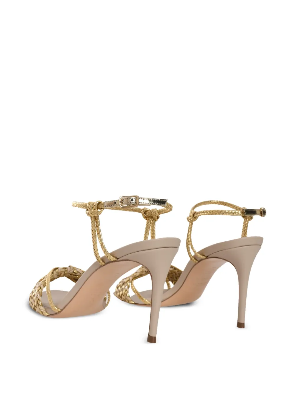 Casadei 111mm interwoven detailing sandals Gold