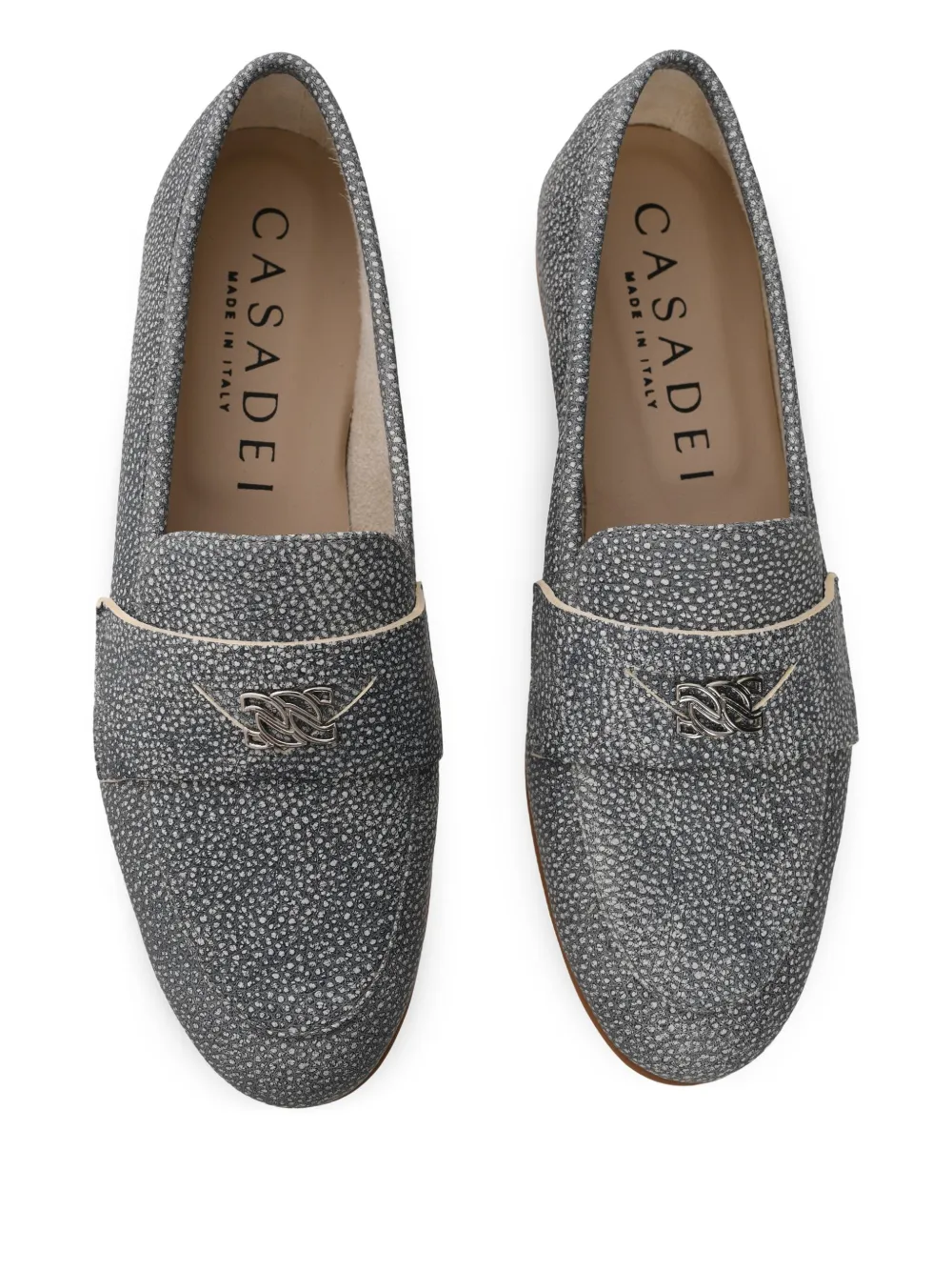 Casadei Leren loafers Grijs