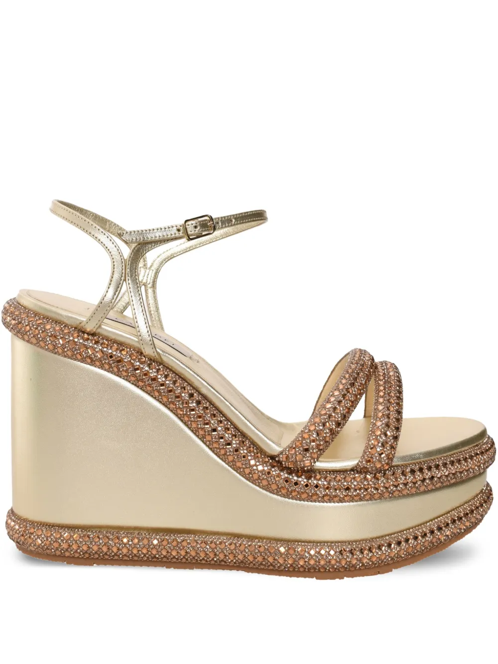 Casadei crystal-embellished sandals Gold