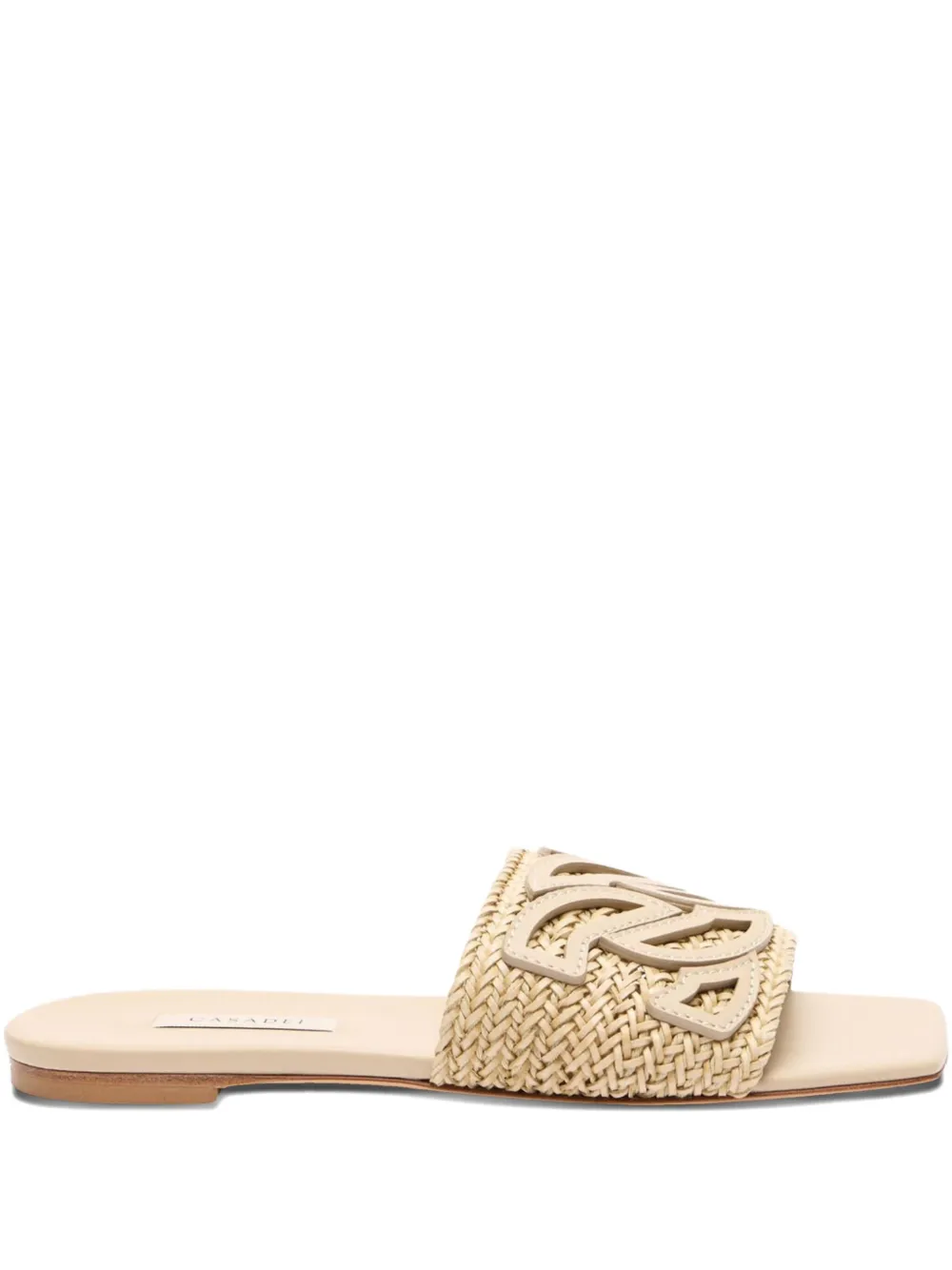 Casadei woven-strap flat sandals - ニュートラル Casadei woven-strap flat sandals - ニュートラル