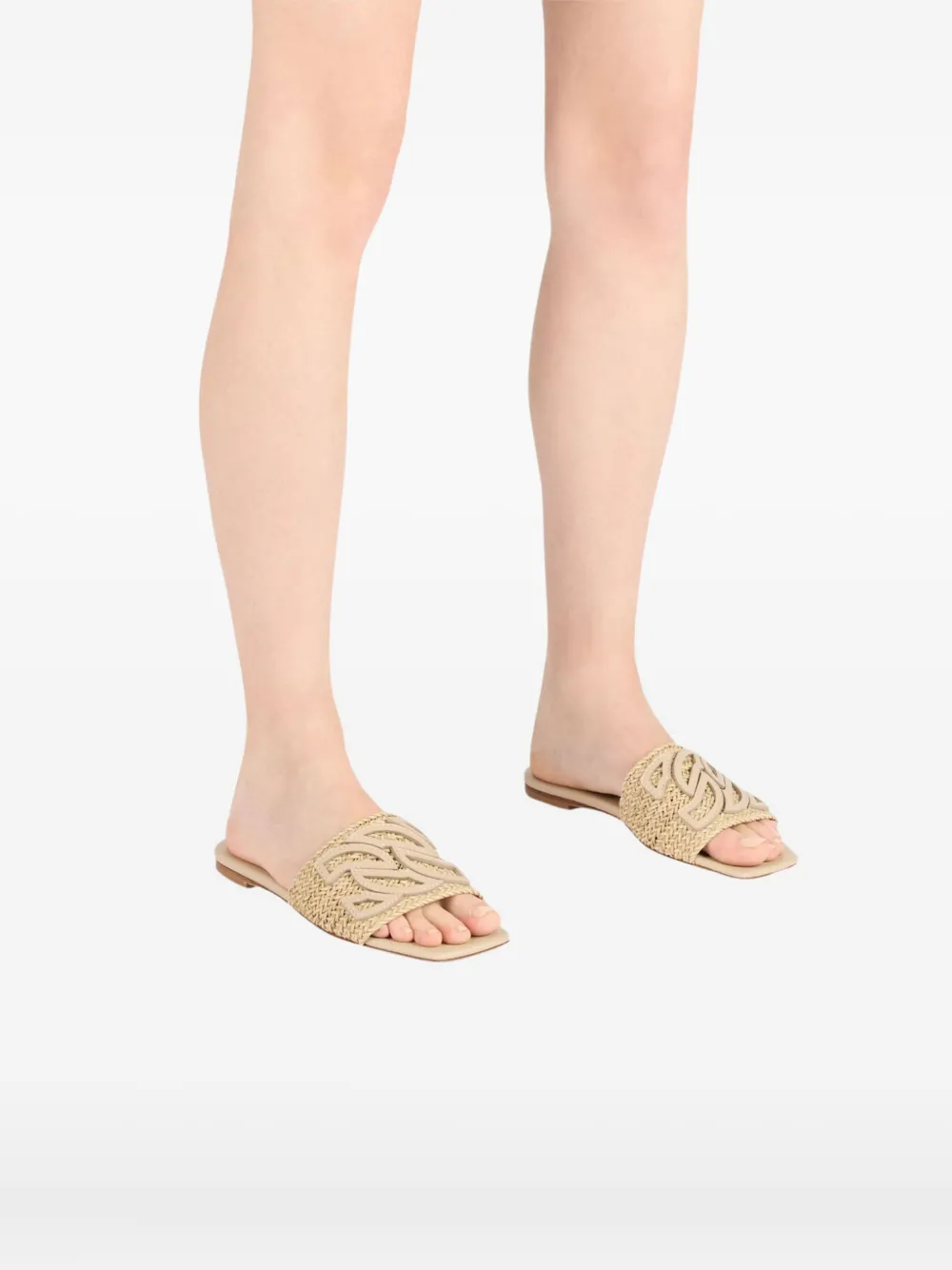 Casadei Woven-strap Flat Sandals