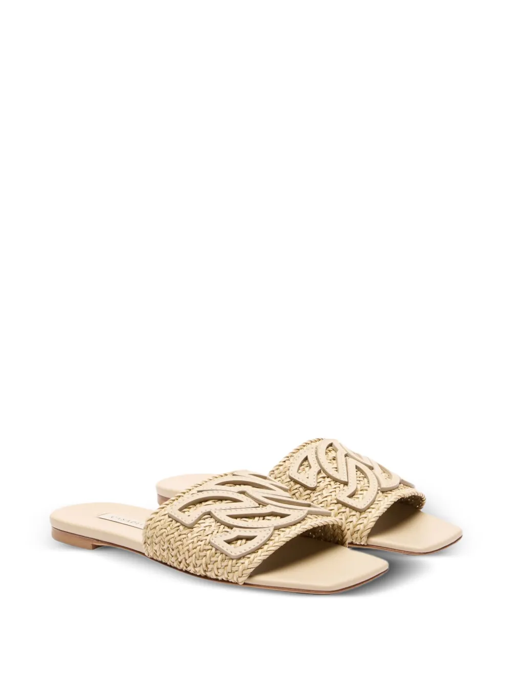 Casadei woven-strap flat sandals Neutrals