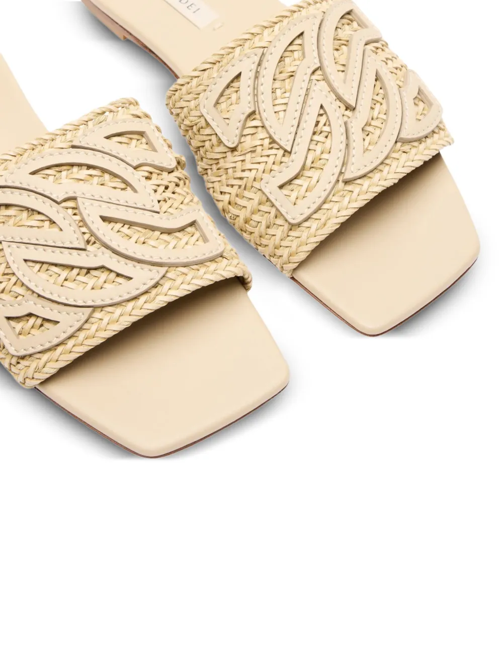 Casadei woven-strap flat sandals Neutrals