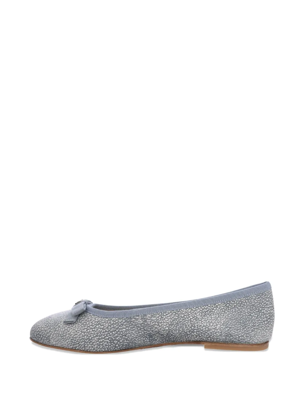 Casadei Leren ballerina's verfraaid met strik Grijs