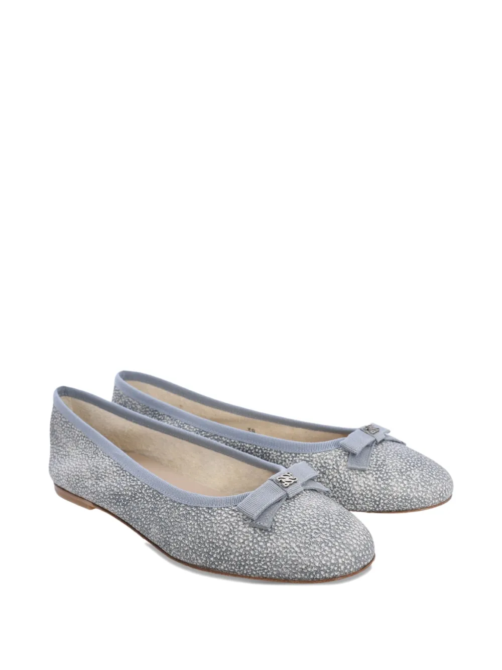 Casadei Bow-embellished Calf Leather Flats