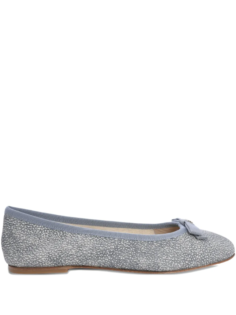 Casadei Bow-embellished Calf Leather Flats