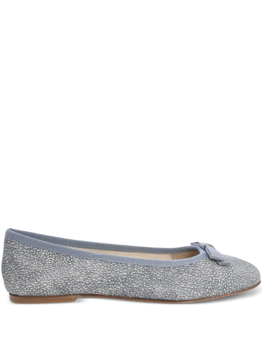 Casadei Leren ballerina's verfraaid met strik Grijs
