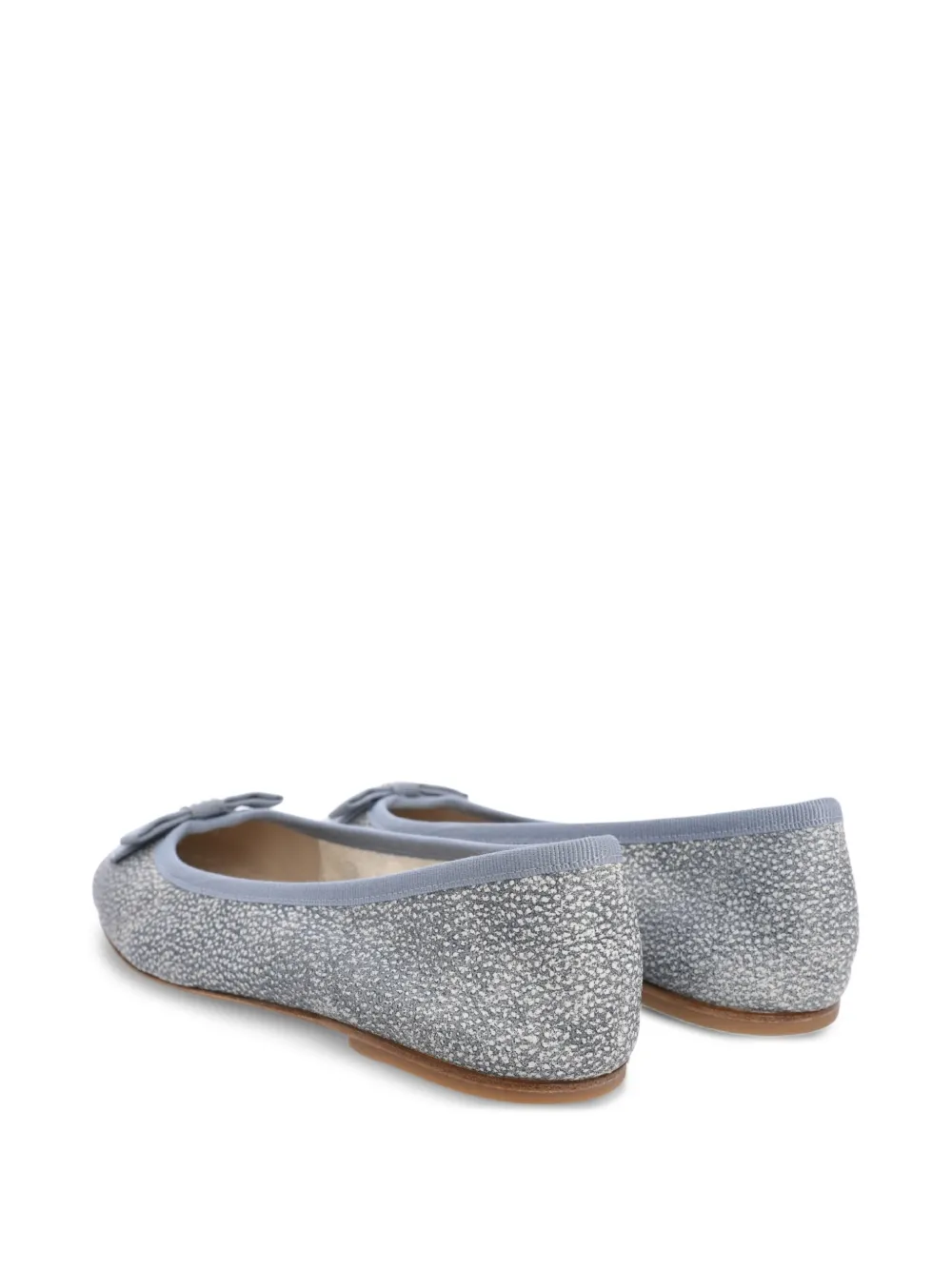 Casadei Leren ballerina's verfraaid met strik Grijs