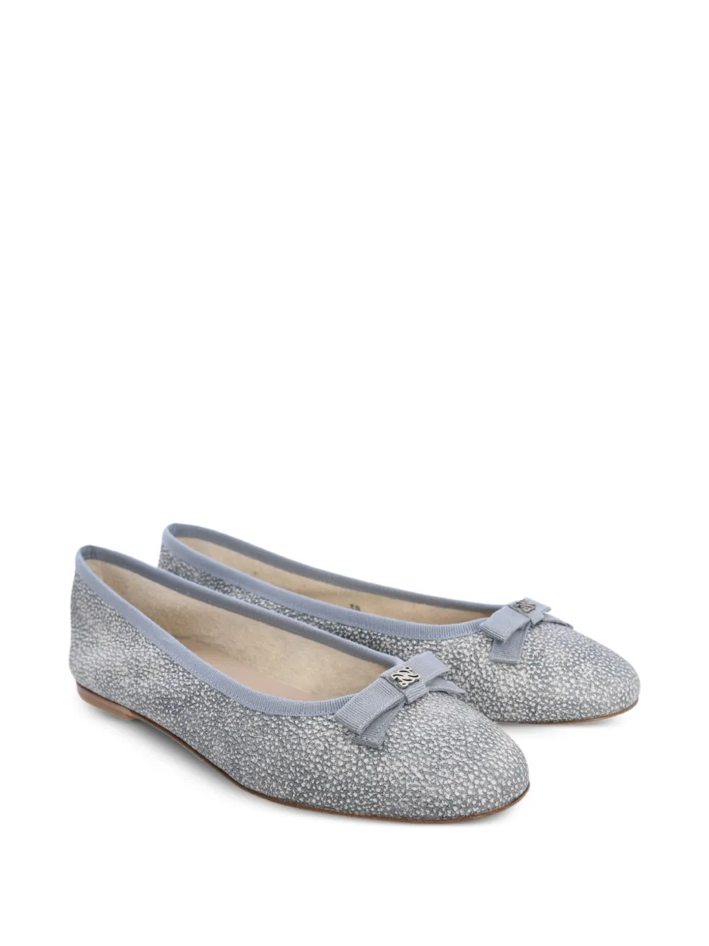 Casadei Leren ballerina's verfraaid met strik Grijs