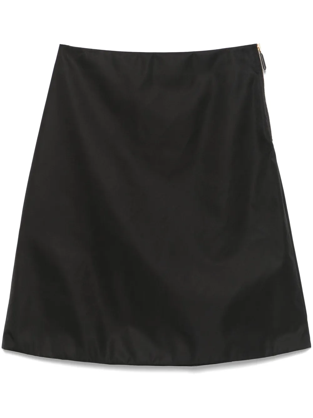 Prada Midi-rok met logo Zwart