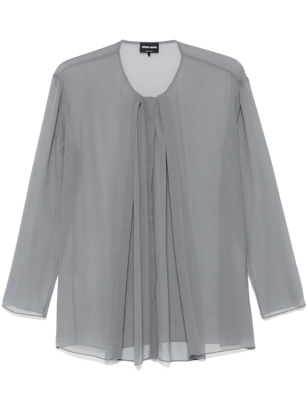 Giorgio Armani Zijden blouse Grijs