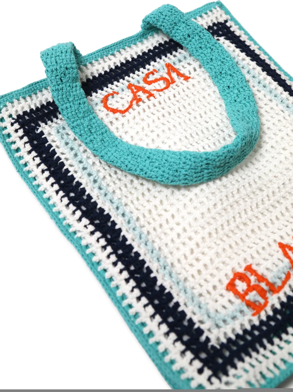 CASABLANCA KIDS Gehaakte shopper Wit