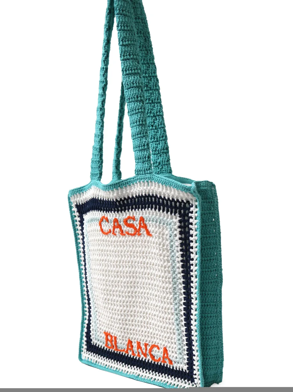 CASABLANCA KIDS Gehaakte shopper Wit