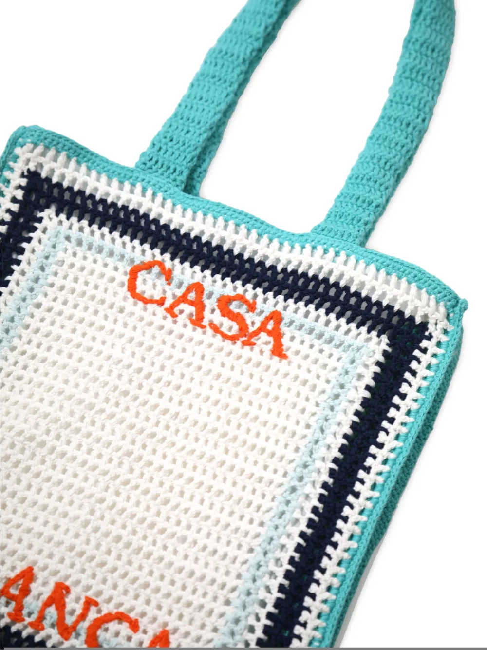 CASABLANCA KIDS Gehaakte shopper Wit
