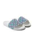 CASABLANCA KIDS embroidered logo slippers - White