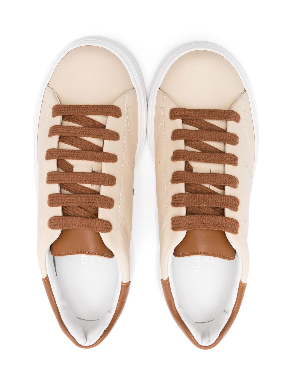 Colorichiari leather sneakers Neutrals