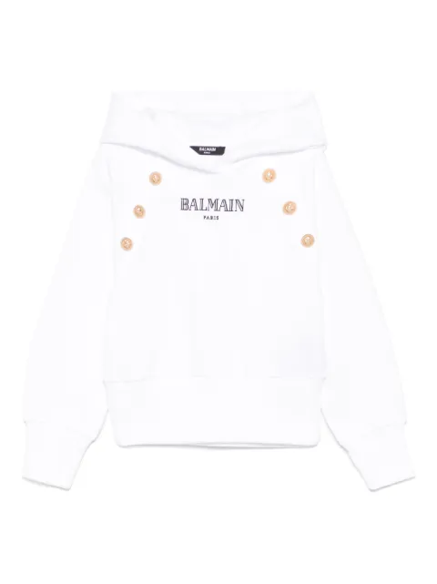 Balmain Kids hoodie con logo bordado