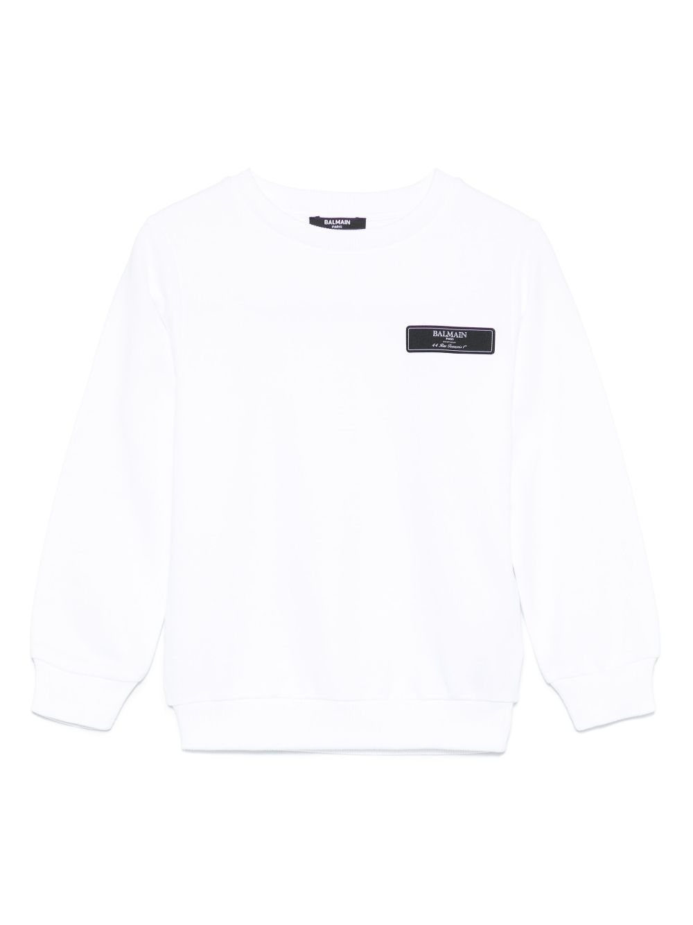 Balmain Kids logo-pritn sweatshirt - White