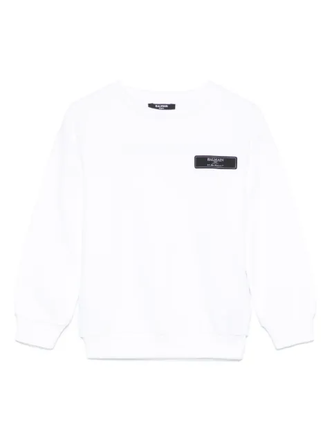 Balmain Kids 로고 프린트 스웨트셔츠