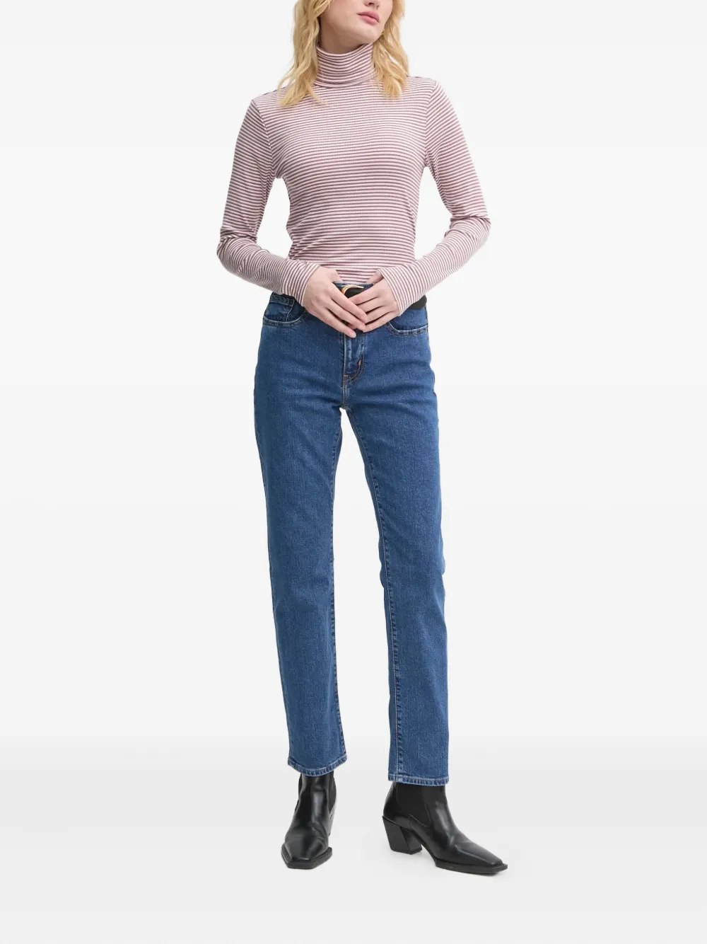 Levi's 724 Logo-patch Jeans In Blue