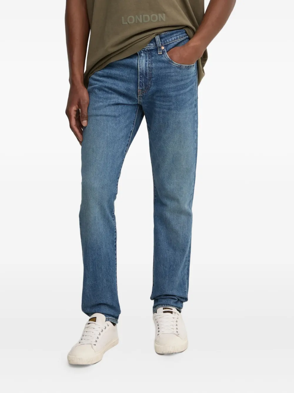 Levi's jean 502 à patch logo | bleu | Image 1
