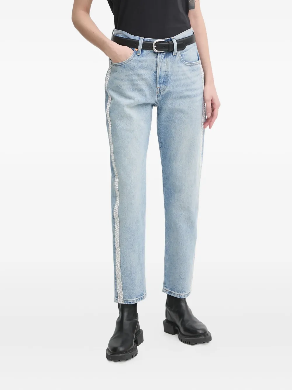 Levi's Rhinestone Stripe Denim Jeans In Blue