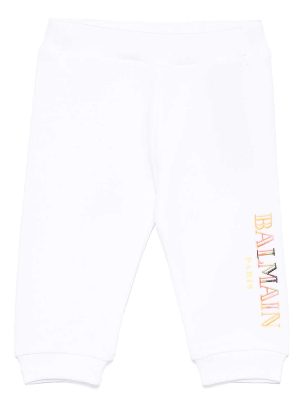 Balmain Kids logo-embroidered track pants - White