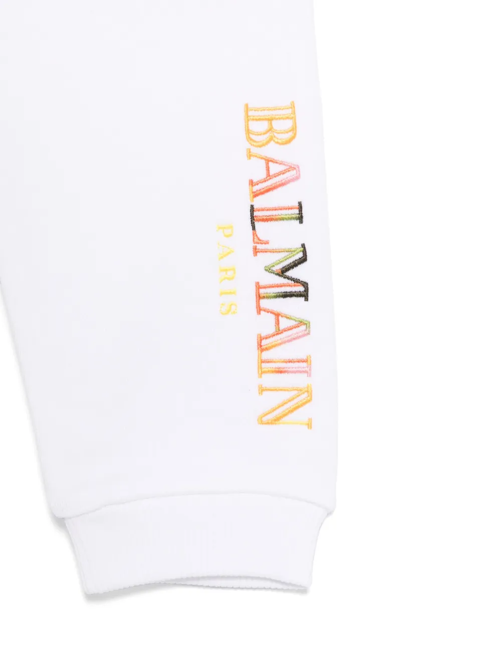 Balmain Kids Trainingsbroek met geborduurd logo Wit