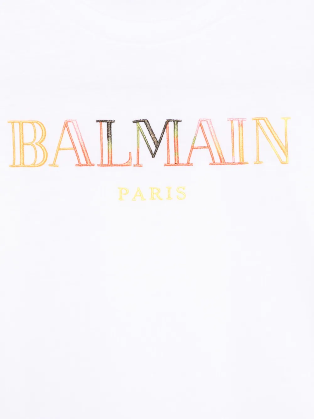 Balmain Kids T-shirt met geborduurd logo Wit