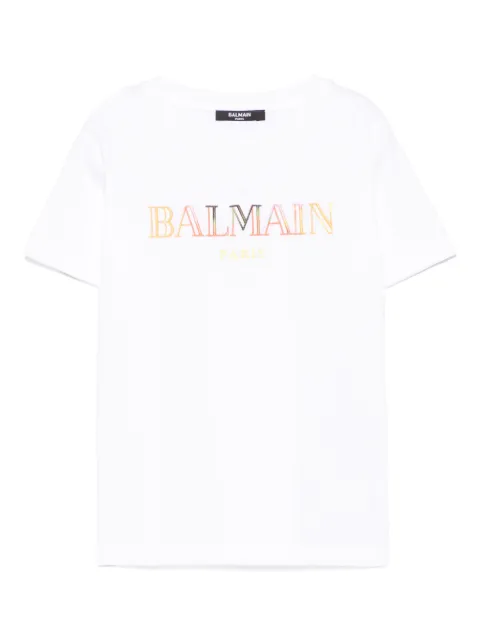 Balmain Kids logo-embroidered T-shirt