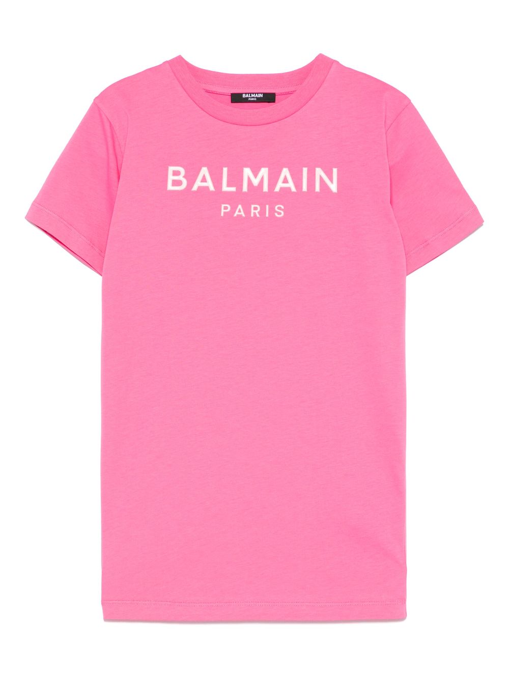 Balmain Kids logo-raised T-shirt - Pink