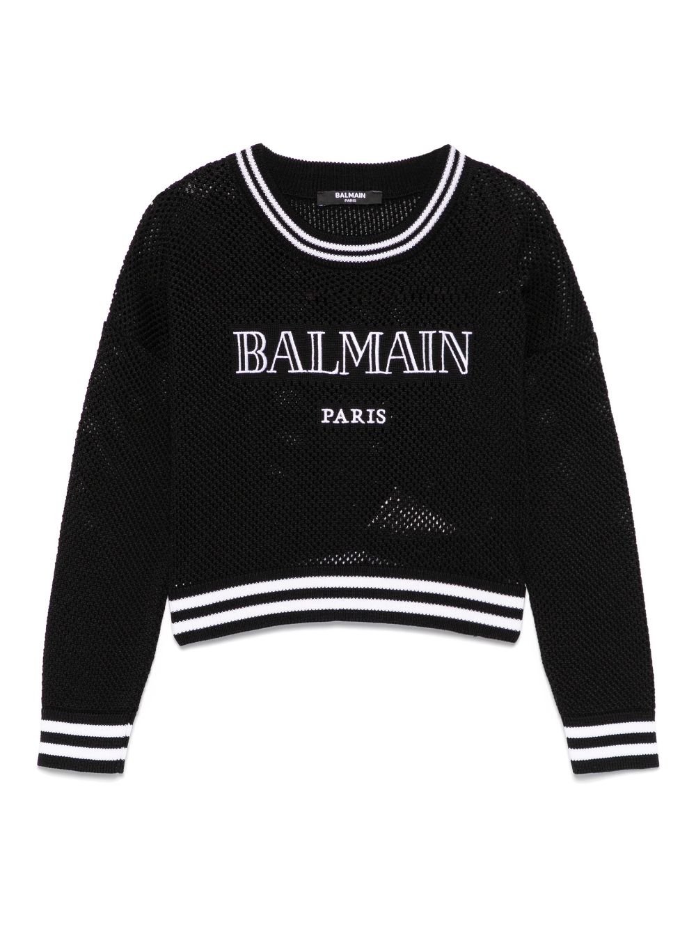 Balmain Kids logo-embroidered sweater - Black