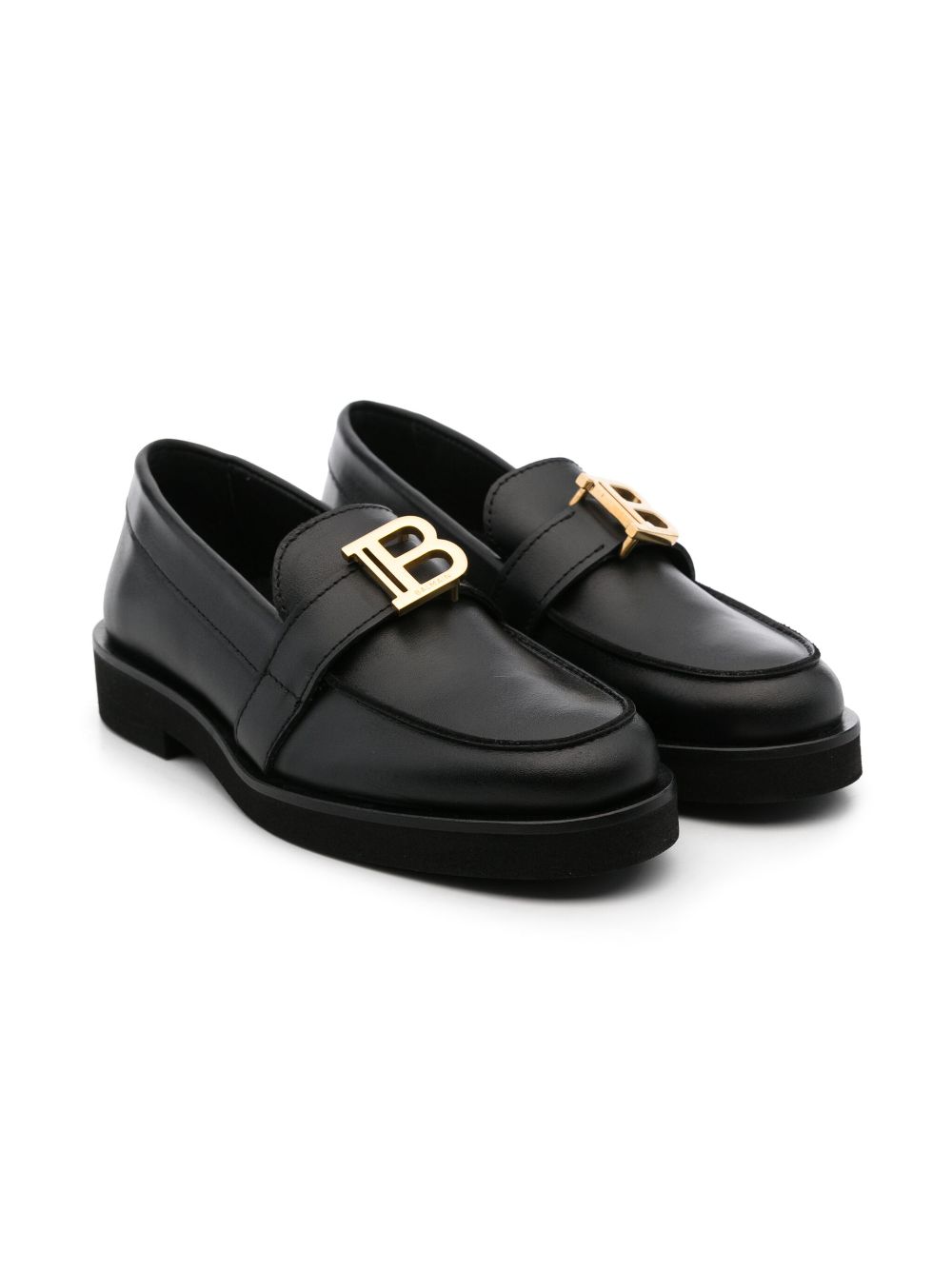 Balmain Kids Loafers met logogesp Zwart