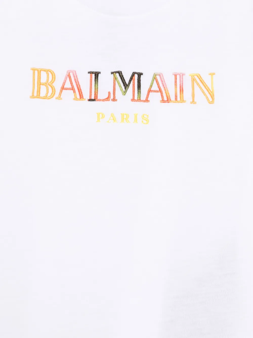 Balmain Kids T-shirt met geborduurd logo Wit