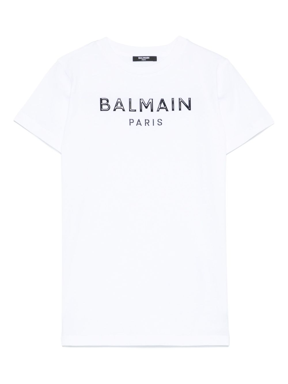 Balmain Kids logo-raised T-shirt - White