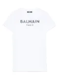 Balmain Kids logo-raised T-shirt - White