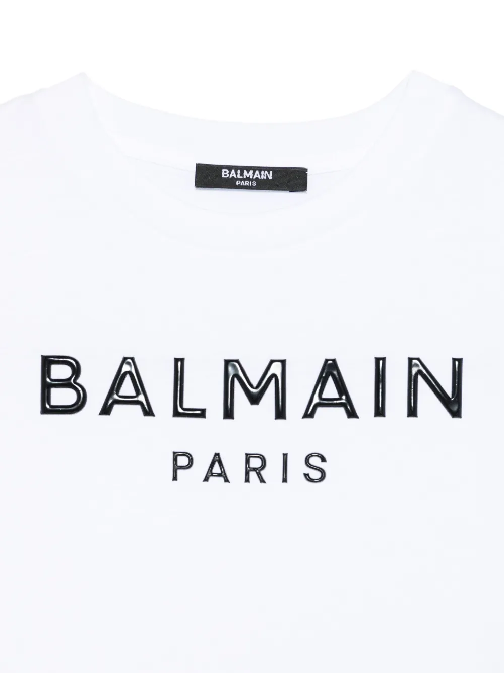 Balmain Kids Katoenen T-shirt Wit